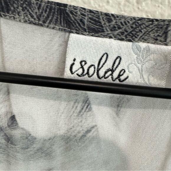 NWT isolde Matilda Poncho Womens S/M Beaded Floral Printed Cardigan Kimono - Picture 3 of 7